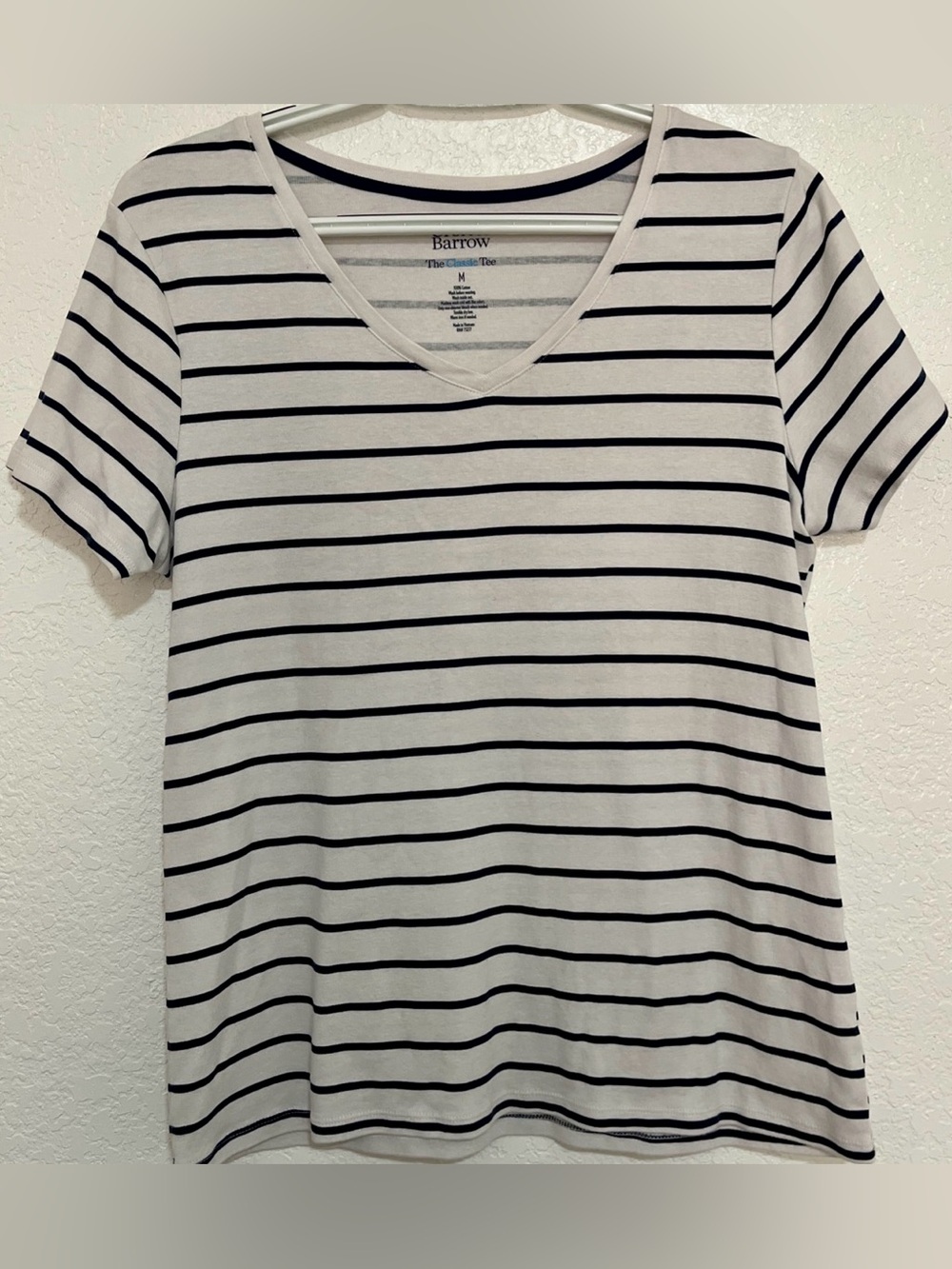 Croft & Barrow 2 Top Bundle Women's Medium 100% Cotton Navy White Stripe - Picture 2 of 11